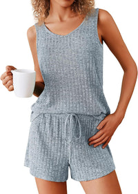 Rib Knitted Homewear Top & Shorts