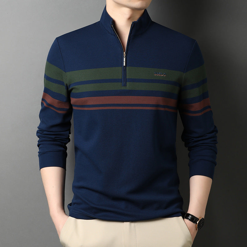 Cotton Stand Collar Long Sleeves