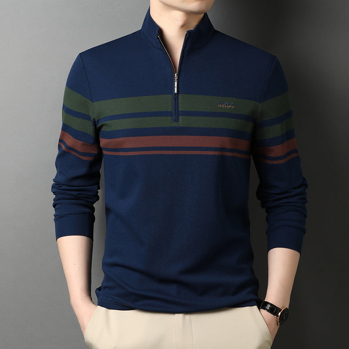 Cotton Stand Collar Long Sleeves