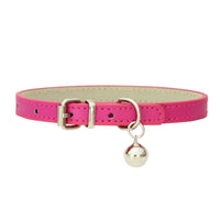 Japanese Style Bell PU Leather Leash Pet Dog Collar