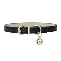 Japanese Style Bell PU Leather Leash Pet Dog Collar
