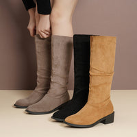 Chunky-Heel Over-the-Knee Boots