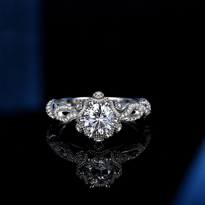 Ice And Fire Empty Setting Ring Women