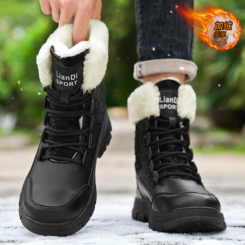 New Fleece-Lined Fashionable British-Style Boots