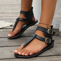 Low-Heel Roman Flip-Toe Sandals