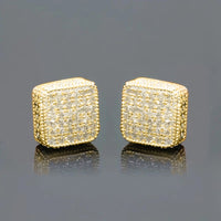 Simple Full-jeweled Stud Earrings Women's Fashion