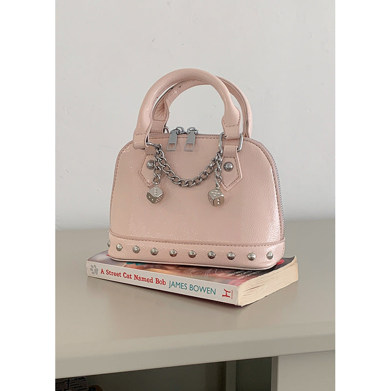 Champagne-gold Shell Bag Fashionable Shoulder And Crossbody Style