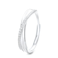 S925 Sterling Silver Line Design Simple All-Match Ring