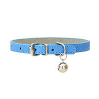Japanese Style Bell PU Leather Leash Pet Dog Collar