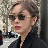 Fashion Retro Oval Sunglasses For Women