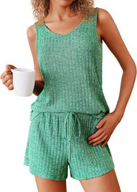 Rib Knitted Homewear Top & Shorts