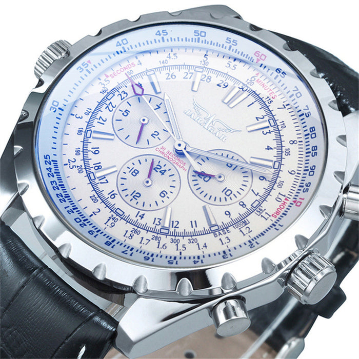 Casual Hollow Multi-function Mechanical Watch
